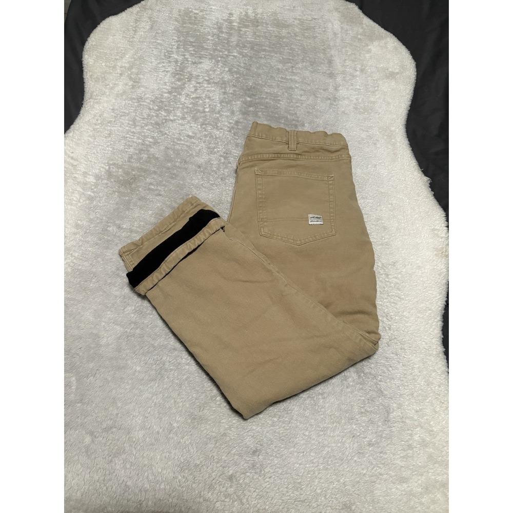 Eddie Bauer Men's‎ Beige Lined Khaki Pants Size 38x30 Straight Pants
